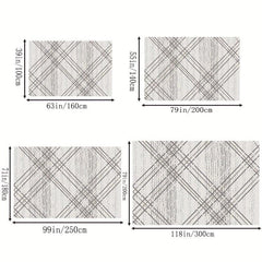 Artistic Abstract Area Rug Soft Thickened Anti-fatigue Shaggy Floor Carpet