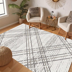 Artistic Abstract Area Rug Soft Thickened Anti-fatigue Shaggy Floor Carpet