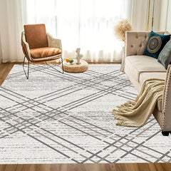 Artistic Abstract Area Rug Soft Thickened Anti-fatigue Shaggy Floor Carpet