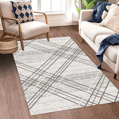Artistic Abstract Area Rug Soft Thickened Anti-fatigue Shaggy Floor Carpet