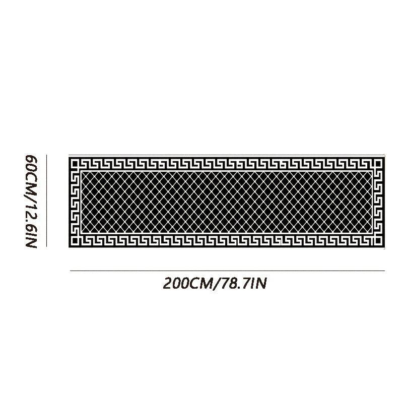 Plaid Extra Long Hallway Rug Soft Non Slip Washable Floor Mat