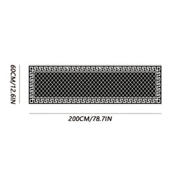 Plaid Extra Long Hallway Rug Soft Non Slip Washable Floor Mat