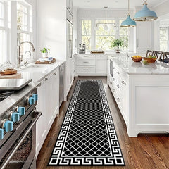 Plaid Extra Long Hallway Rug Soft Non Slip Washable Floor Mat