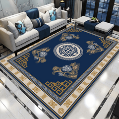 Vintage Oriental Living Room Carpet Plush Mat for Sofa Coffee Table