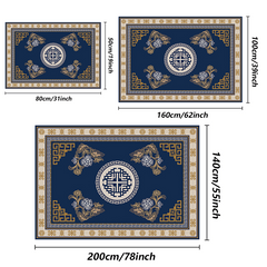 Vintage Oriental Living Room Carpet Plush Mat for Sofa Coffee Table