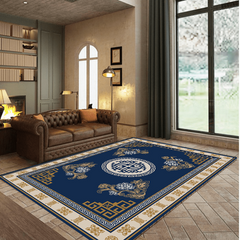 Vintage Oriental Living Room Carpet Plush Mat for Sofa Coffee Table