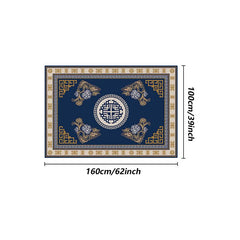 Vintage Oriental Living Room Carpet Plush Mat for Sofa Coffee Table