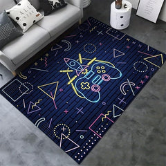 Anti Slip Gamer Carpet for Kids Large Video Gaming Rug Polyester Yoga Mat