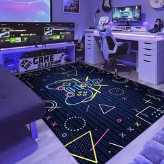 Anti Slip Gamer Carpet for Kids Large Video Gaming Rug Polyester Yoga Mat