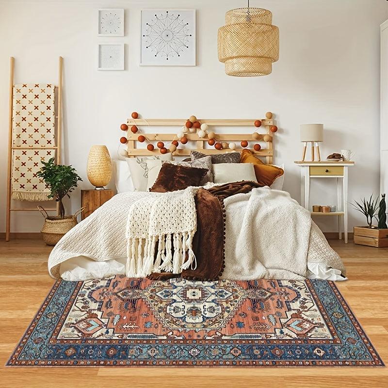 Vintage Boho Area Rug Soft Anti Fatigue & Non Slip