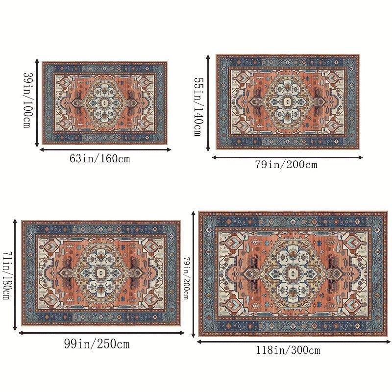 Vintage Boho Area Rug Soft Anti Fatigue & Non Slip