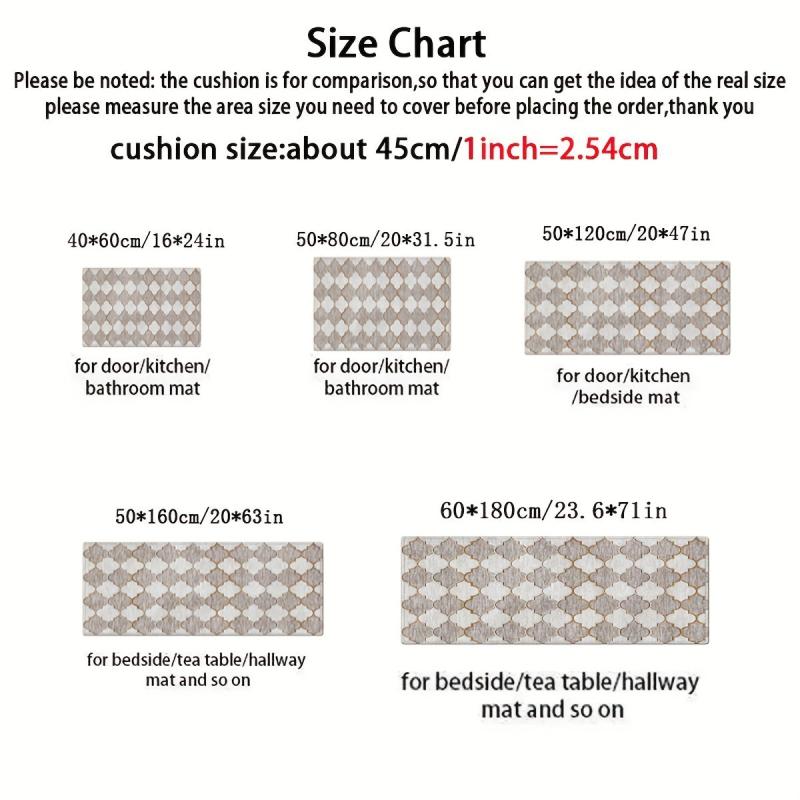 Soft Thickened Kitchen Mat Non slip Waterproof Runner Rug