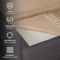 Non Slip Rug Pad for Hardwood and Carpet Anti Skid Mat 11x78 Inches