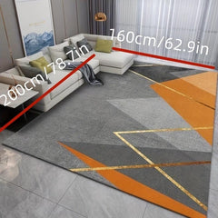 Modern Geometric Area Rug Non Shedding Grey Floor Carpet