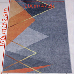 Modern Geometric Area Rug Non Shedding Grey Floor Carpet