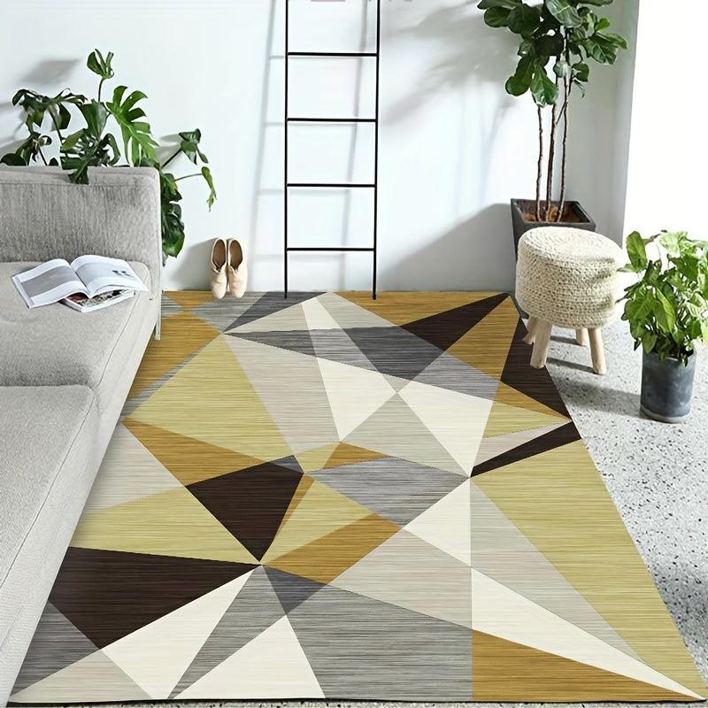 Geometric Area Rug Soft Velvet Carpet