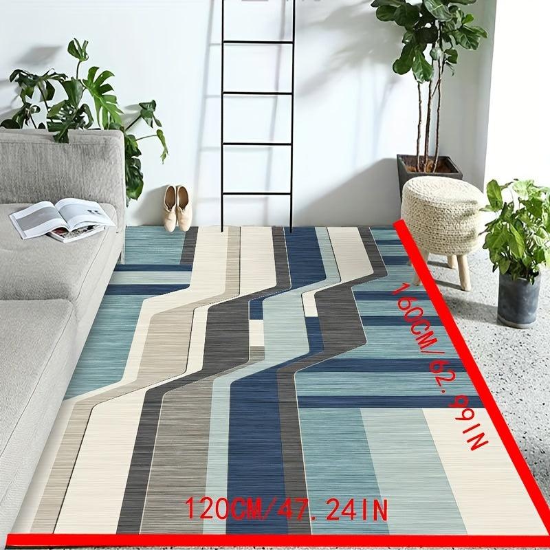 Geometric Area Rug Soft Velvet Carpet