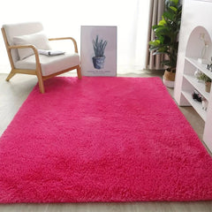 Soft Fluffy Shaggy Area Rug Tie Dyed Perfect Girls Kids Teens Non Slip