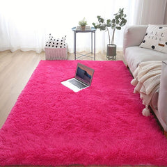 Soft Fluffy Shaggy Area Rug Tie Dyed Perfect Girls Kids Teens Non Slip