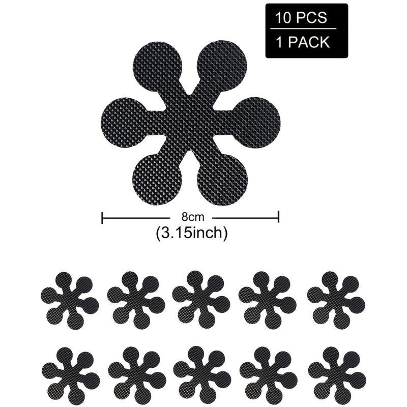10pcs Flower Non Slip Bathtub Stickers Anti Slip for Bathroom Shower Floor