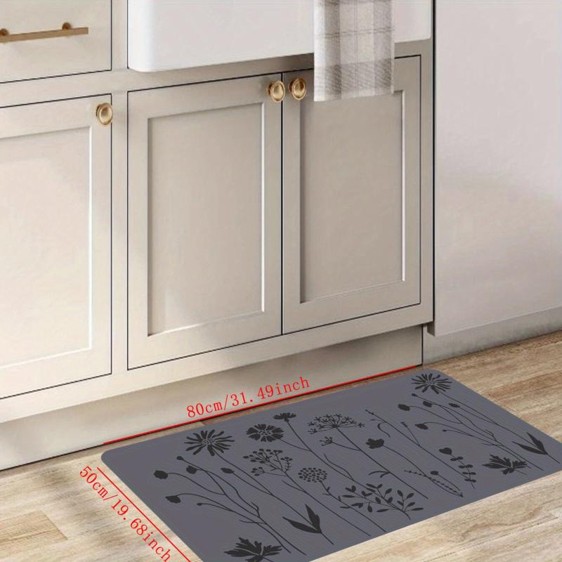 Modern Kitchen Floor Mat Soft Non-slip Waterproof Mat