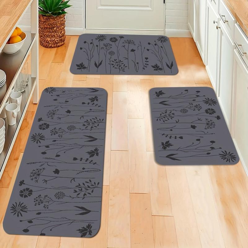 Modern Kitchen Floor Mat Soft Non-slip Waterproof Mat