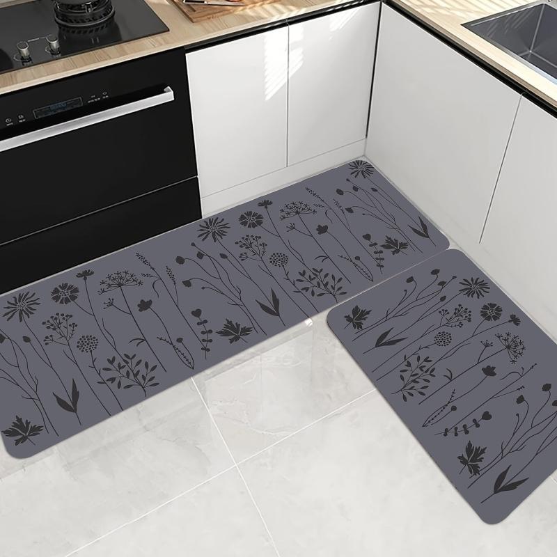 Modern Kitchen Floor Mat Soft Non-slip Waterproof Mat