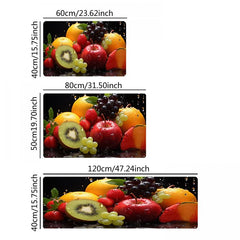 Flannel Fruit Kitchen Runner Rug Non Slip Cushioned Carpet Waterproof Mat