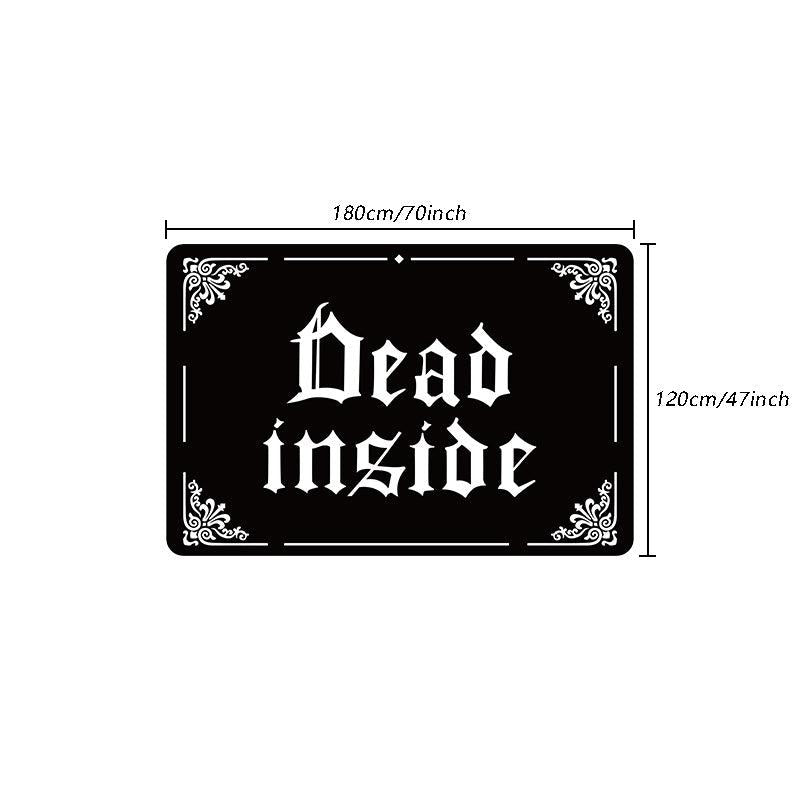 Gothic Welcome Door Mat and Bedroom Rug with Plush Caret