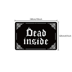 Gothic Welcome Door Mat and Bedroom Rug with Plush Caret