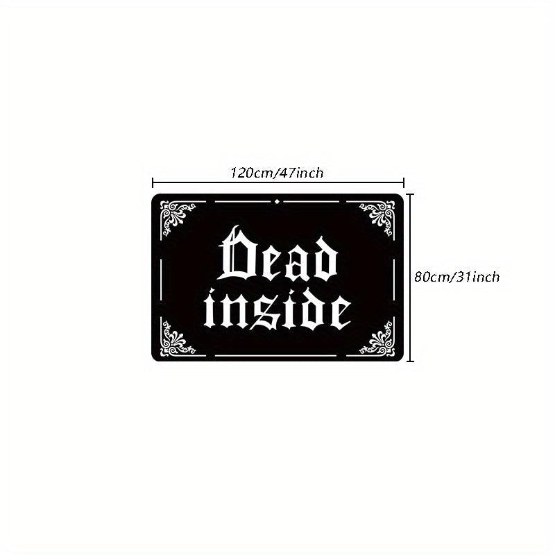 Gothic Welcome Door Mat and Bedroom Rug with Plush Caret