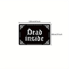 Gothic Welcome Door Mat and Bedroom Rug with Plush Caret