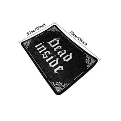 Gothic Welcome Door Mat and Bedroom Rug with Plush Caret