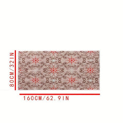 Red Vintage Non Slip Kitchen Rugs - Boho Anti Fatigue Carpet Mat