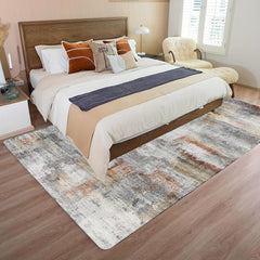 Modern Abstract Area Rug Soft Faux Sheepskin Floor Mat Non Slip TPR Backing