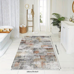 Modern Abstract Area Rug Soft Faux Sheepskin Floor Mat Non Slip TPR Backing