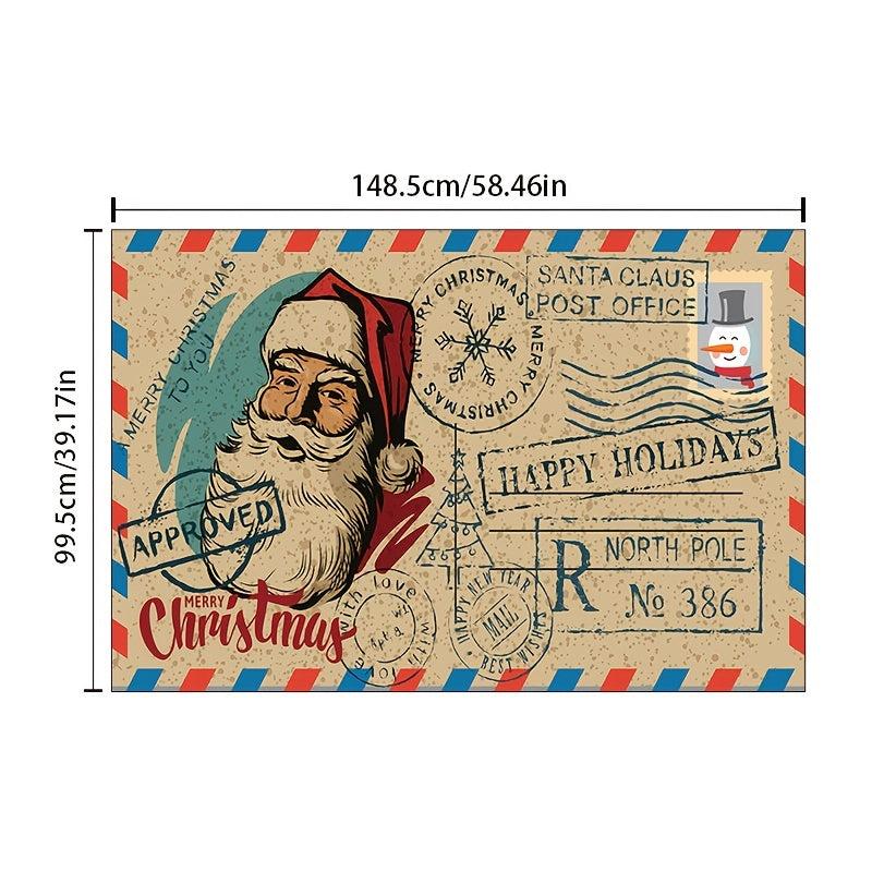 Non Slip Christmas Doormat Indoor Outdoor Entrance Mat Machine Washable Xmas