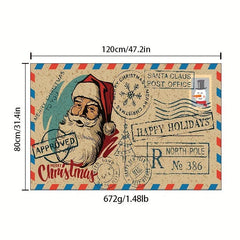 Non Slip Christmas Doormat Indoor Outdoor Entrance Mat Machine Washable Xmas