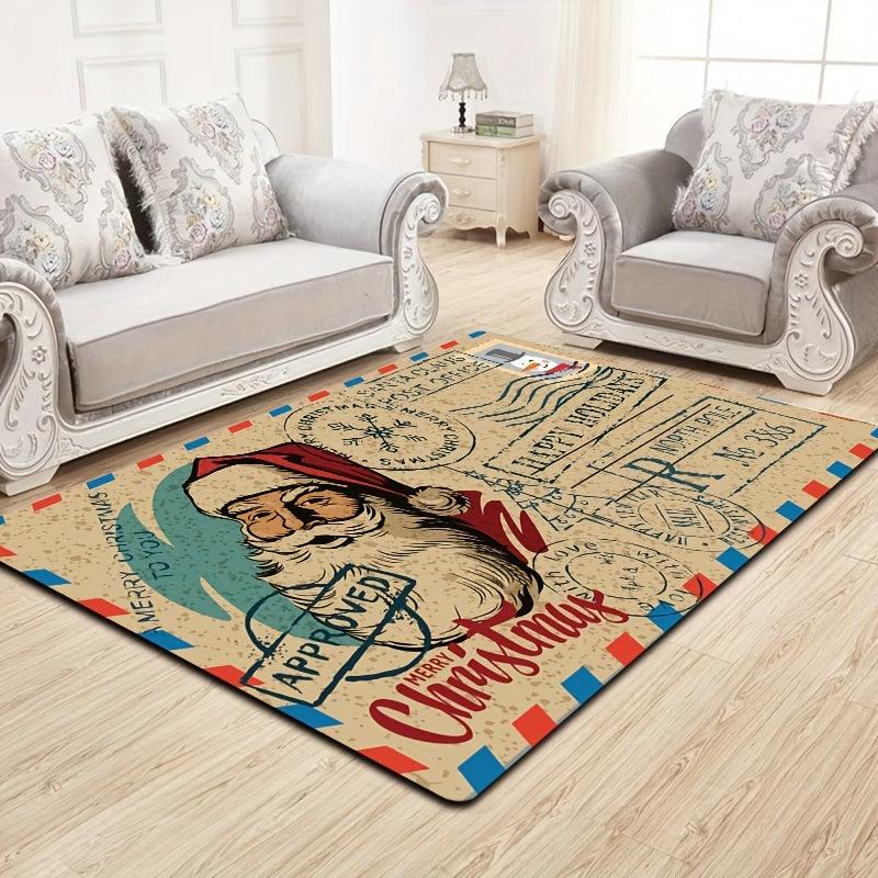 Non Slip Christmas Doormat Indoor Outdoor Entrance Mat Machine Washable Xmas