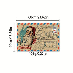 Non Slip Christmas Doormat Indoor Outdoor Entrance Mat Machine Washable Xmas
