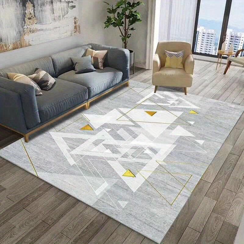 Modern Geometric Area Rug with Soft Carpet for High Traffic