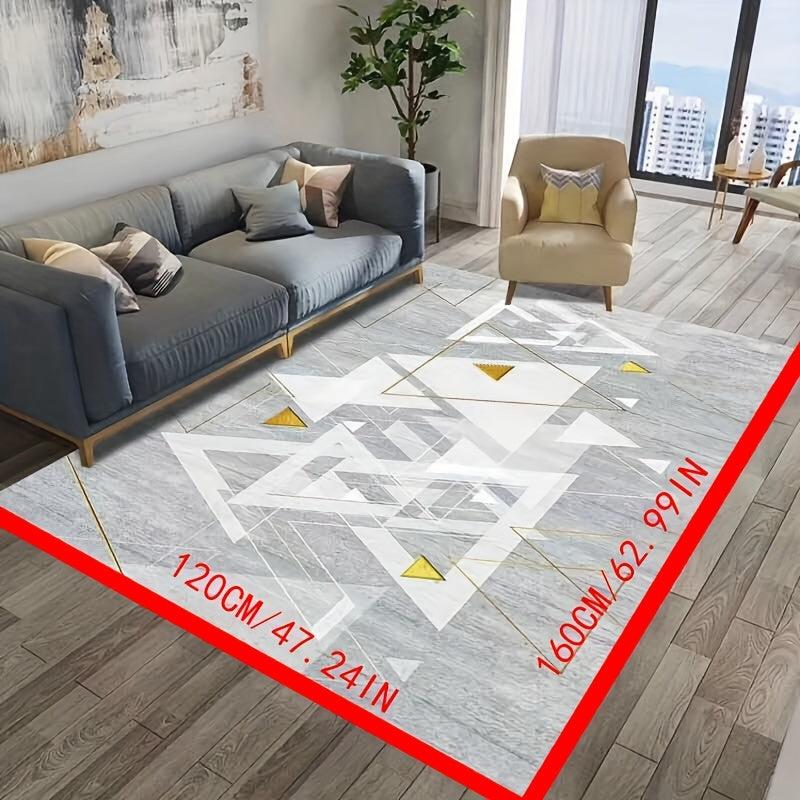 Modern Geometric Area Rug with Soft Carpet for High Traffic
