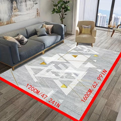 Modern Geometric Area Rug with Soft Carpet for High Traffic