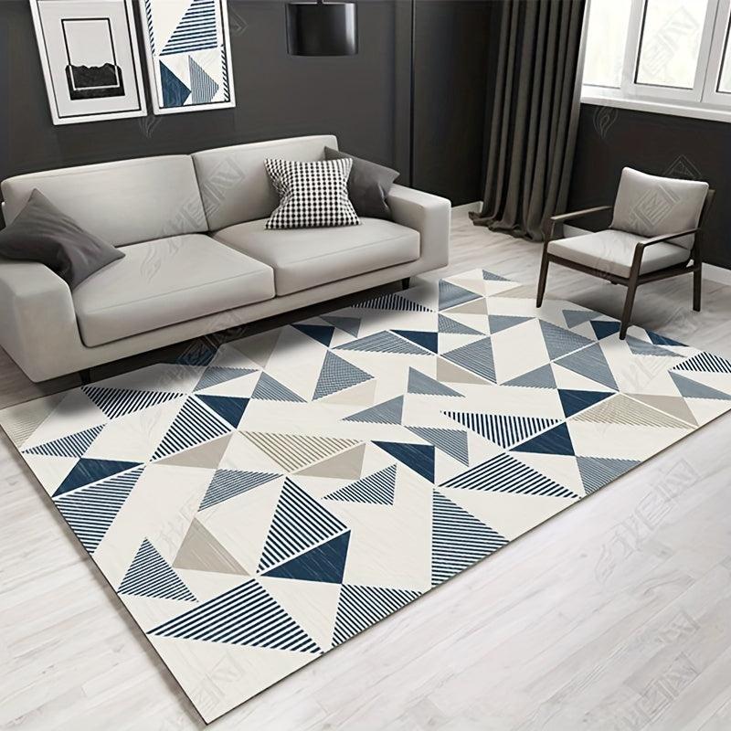 Modern Geometric Area Rug with Soft Carpet for High Traffic