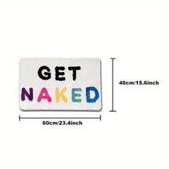 1pc Letter Pattern Bathroom Floor Mat Soft Funny Bath Rug Non slip Bath Mat