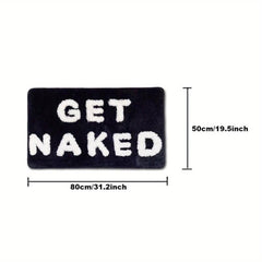 1pc Letter Pattern Bathroom Floor Mat Soft Funny Bath Rug Non slip Bath Mat