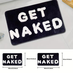 1pc Letter Pattern Bathroom Floor Mat Soft Funny Bath Rug Non slip Bath Mat