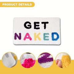 1pc Letter Pattern Bathroom Floor Mat Soft Funny Bath Rug Non slip Bath Mat