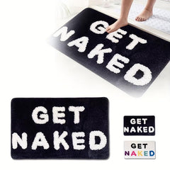 1pc Letter Pattern Bathroom Floor Mat Soft Funny Bath Rug Non slip Bath Mat