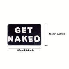 1pc Letter Pattern Bathroom Floor Mat Soft Funny Bath Rug Non slip Bath Mat